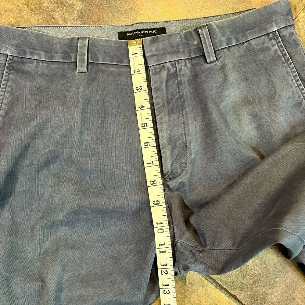 Banana Republic Straight Fit Emerson Navy Ship Blue Pants 32/34